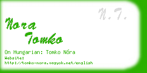 nora tomko business card